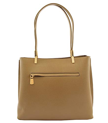 Sac à main en cuir véritable grand format avec anses confortables - 5