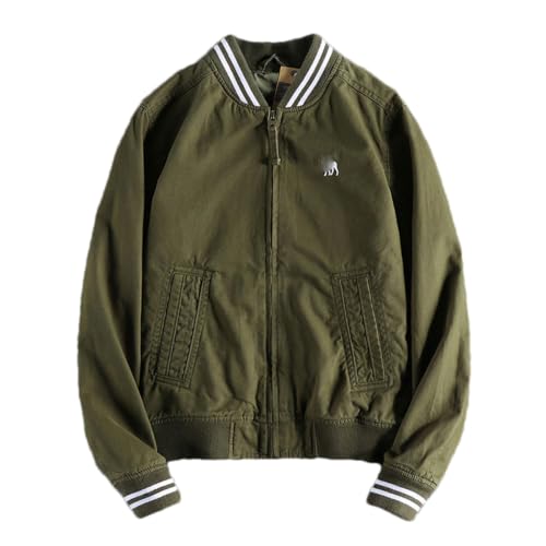 Chaqueta de béisbol con cremallera completa: corte slim de camuflaje para primavera y otoño