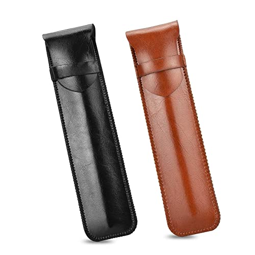 Étui à Stylo en Cuir Portable ,Étui à Stylo en Cuir Classique ,Convient Aux Stylos, Stylets, etc,2 Pièces ,OTMNTY Cover