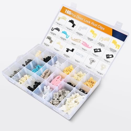 Image of GOOACC 165Pcs Door Lock Rod & Tailgate Handle Retainer Clip Assortment
