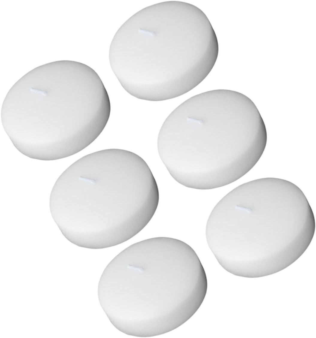 6pcs Unscented Small Floating Candles 4.5x2.5cm Dripless Wax for Wedding Party Home Decor Romantic Pool and Outdoor Events