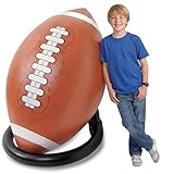 Deekin 40" Giant Jumbo Inflatable Football with Tee Set - Blow up Football Toy for Game Day Tailgate, Outdoor Games, Sport Theme Party & Birthday Supplies, Fun for Kids and Adults