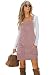 CUPSHE Damen Cord Latzkleid Taschen Freizeitkleid Helles Violett S