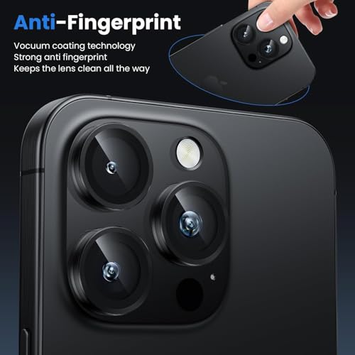 Image of 4youquality Back Camera Lens Protector for - 1 Pack | 9H Tempered Glass Camera Guard | Military-Grade Protection, Ultra Clear HD, Bubble-Free Easy Installation, Case Friendly Design (16 Pro Max)