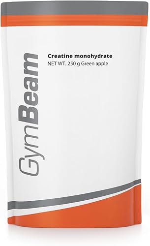GymBeam Creatina Monoidrata 100%, Polvere Altamente Solubile, Migliora le Prestazioni in Allenamenti di Alta Intensità, Ideale per Atleti di Forza e Sport di Squadra (250 g, Green Apple) Generico - integratore