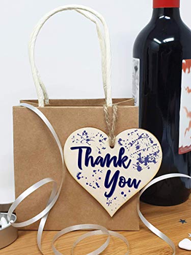 The Plum Penguin Handmade Wooden Hanging Heart Plaque Gift Thank You card alternative jazzy decoration someone special - Image 4