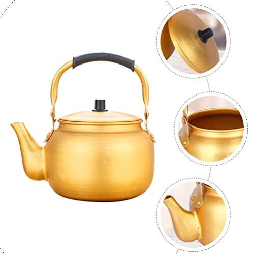 Théière en aluminium dorée Healeved bouilloire légère de 0.75L - 3