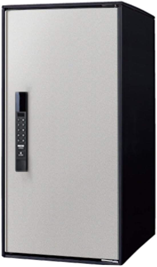 パナソニック 宅配ボックス e-COMBO Light (イーコンボライト) CTN6250RSC ラージタイプ (高さ79cm) ステンシルバー 〈前取出し 右開き〉 後付け用 電池式(電池別売) 電子錠 テンキー 非常用キー付属 簡単設置 受取 発送 返送 集荷