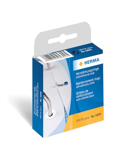 Herma Rouleau d'œillets de renfort autocollants Lot de 500 Blanc