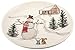 Melange 12-Piece 100% Dinnerware Set for 4 Christmas Collection-Snowman Shatter-Proof and Chip-Resistant Melamine Dinner Plate, Salad Plate & Soup Bowl (4 Each), 10.5