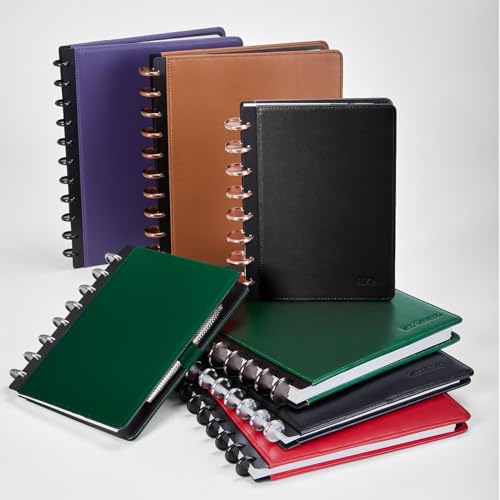 Circa™ Leather Foldover Cover – Full Grain Smooth Leather, Discbound Notebook Cover with Pen Loop, Letter Size - Thumbnail 2