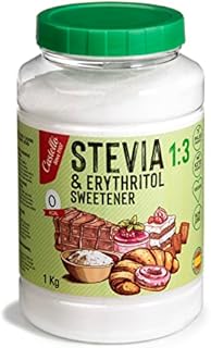 Słodzik Stewia + Erytrytol 1:3 | 1g = 3g cukru | Zamiennik cukru 100% naturalny - 0 Kalorii - 0 Indeks Glikemiczny - Keto i Paleo - 0 Węglowodanów Netto - Bez GMO - Castello since 1907-1 kg