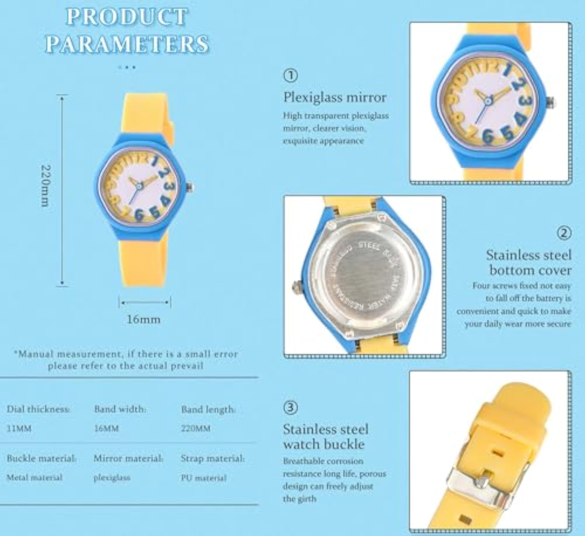 Analog Dial Quartz Assymetric Design Kids Wristwatch