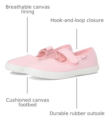 56000 Ideal for Infants/Toddlers/Little Kids Canvas Lining Rubber Outsole - Washable Light Pink 22 (US 6 Toddler) M