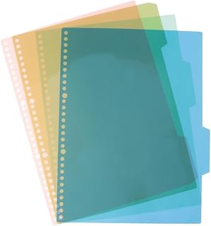 HONMEET 5 Abas Divisórias De Fichário Divisórias Inseríveis Divisórias De Índice Abas Inseríveis Inserir Índices Aba De Fichário Divisórias De Caderno Divisórias De Abas Divisórias De