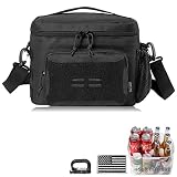 DBTAC Tactical Lunch Box, Large Insulated Lunch Bag Fits 12-Cans w/Water Bottle Pocket | Leakproof L
