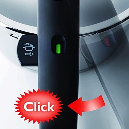 Audible click indication for secure lid locking on Fissler pressure cooker