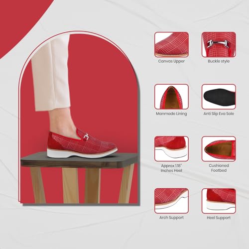Image of LIBERTYZENO Mens Tuxedo Canvas Textile and Suede Leather Noble Loafers and Slip On Wedding Party Shoes for Easter Gift