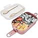 Dolinvo Fiambrera Comida Trabajo con 3 Compartimentos Plástica con Cubiertos Bento Box Colegio Caja de Almuerzo Hermetica para Microondas y Lavavajillas (Rojo 1000ml)