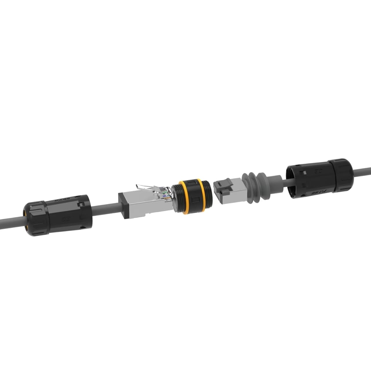 Elfcam - Adaptadores de cable Ethernet a RJ45, conectores para Starlink Gen 3G, Mini acoplador de reparación de extensión impermeable para cable Starlink Gen 3 / Mini, 30 metros