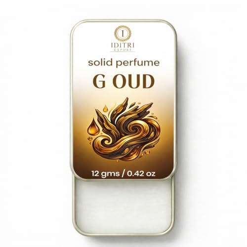 Image of Solid Perfume G Oud | Mogra | Alcohol Free Wax Perfume Balm, Long Lasting Pocket Fragrance Tin 12g, Non Greasy Smooth Glide, Travel Friendly | Date Night | Party Luxury Feel