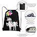 GGNKDL Mochila colorida con diseño de unicornio con cordón y cremallera Imagen de GGNKDL Mochila colorida con diseño de unicornio con cordón y cremallera