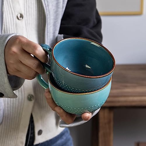 Large Coffee Mug,700ML Ceramics Coffee Cup,Stoneware Mugs,Tea Cups Mugs,Porcelain Coffee Mug,Cappuccino Cups,Large Capacity Mug for Cappuccino, Latte, Hot Cocoa Or Hot Tea - Image 3