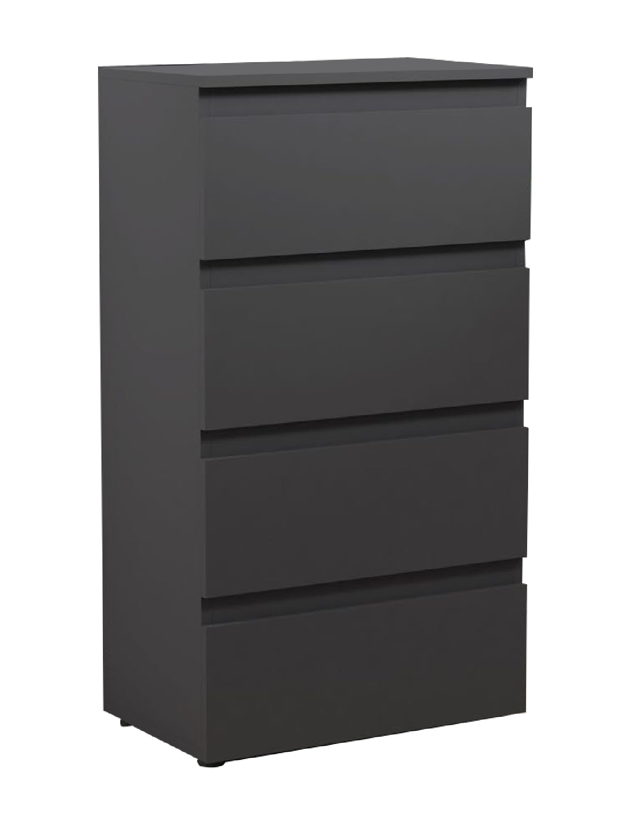 spot on dealz® 4 Drawer Chest of Drawers For Bedroom Cabinet Bed Side Living Room Modern Slim Side Storage Display Nightstand Cabinets Home Furniture Grey — image 1
