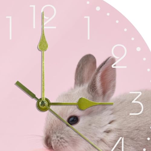 Horloge murale silencieuse 25,4 cm fonctionne avec piles rose