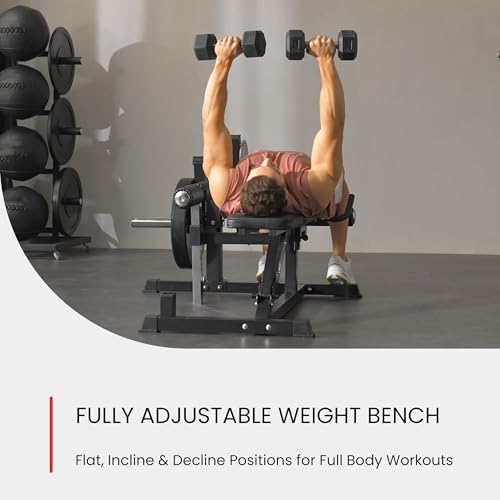 Finer Form GLX Adjustable Weight Bench with Leg Extension and Curl Machine, Total Body Bench for Home Gym, Great for Bench Press, Sit Ups, Preacher Curl, Hip Thrusts and Other Plate-Loaded Exercises - Image 3