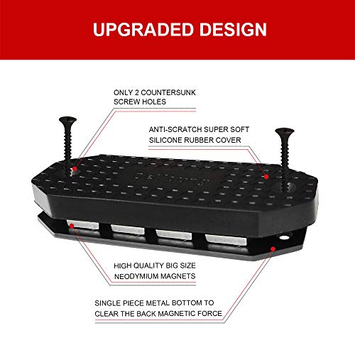 Deyoung Gun Magnet 56Lbs Rated Magnetic Gun Mount Holster, Anti Scratch Premium Rubber Coated Concealed Firearm Holder For Rifle Pistol Magazines In Vehicle Truck Car Wall And Desk (4) #TOP3