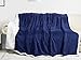 Catalonia Navy Blue Sherpa Fleece Throw Blanket, Super Soft Mink Plush Couch Blanket, TV Bed Fuzzy Blanket, Fluffy Comfy Warm Heavy Throws, Comfort Caring Gift, 50x60 inch