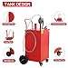 Fuel Caddy 45 Gallon, Gas Storage Tank With Manual Transfer Pump, Portable Gas Caddy Gasoline Diesel Fuel Container for Cars, Lawn Mowers, Trucks, ATVs, Boats
