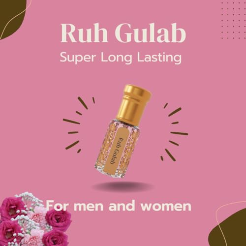 Image of Ruh Gulab Attar By NEESENCE Original Pure Super Long-Lasting Luxury Itra 100% Alcohol Free 6.0ml In Luxury Bottle Best For Men And Women