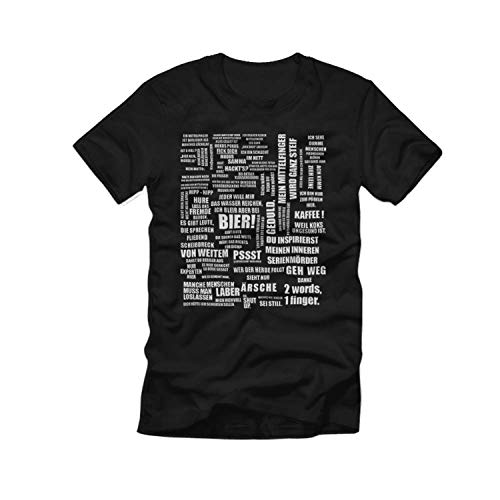 T-shirt Ich Hasse Menschen ISSO #36827 en coton noir taille L