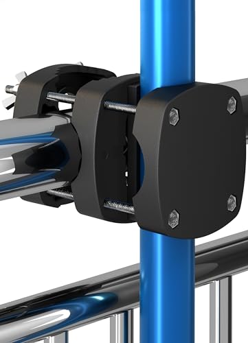 Menz Sonnenschirmhalter Balkongeländer - Kompakte Schirmhalterung Balkongeländer als sicherer Sonnenschirmständer Balkon, flexibel verwendbare Sonnenschirm Halterung Balkon in Schwarz