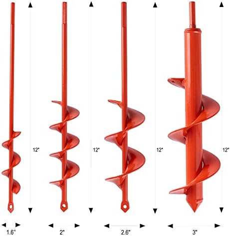 VASGOR Set of 4 Auger Drill Bit for Planting - Image 1