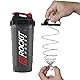 ROCKITZ Protein Shaker | garantiert auslaufsicher | patentiertes Mischsystem | Shaker Proteinpulver - Eiweiß Shaker | Made in Germany | Fitness Trinkflasche | BPA frei (Schwarz | Rot, 900ml)