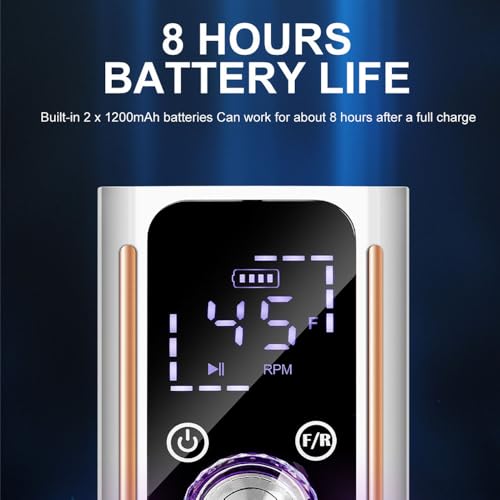 Polisseuse à ongles électrique portable 45 000 TR/Min écran LCD pour manucure - 7