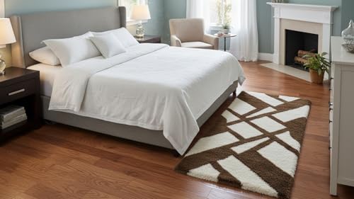 Image of Fluffy Silky Micro Fiber Polyster Carpet /Runner for Bedroom, Study Room, Playing Room, Guest Room ETC. 2x5 Feet, (P-2)