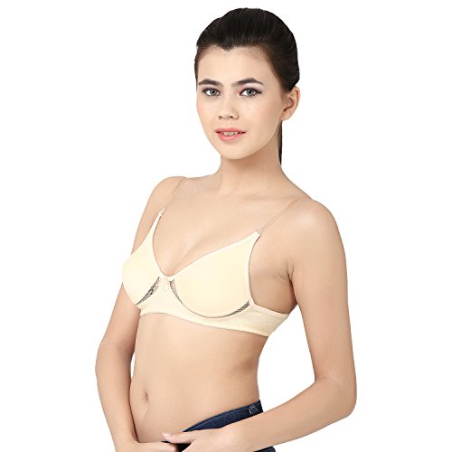 Image of Wirefree Non-Padded Teenager Backless Bra Panty Set for Women /Girls.
