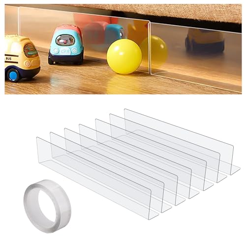 Gearific Bloqueadores Para Muebles, 8 Bloqueadores De Juguetes Transparentes Para Debajo Del Sofá Cama, Bloqueadores De Pvc Con Cinta Adhesiva, Tablero De Bloqueo Para Bloquear Juguetes, Mascotas,