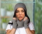 Knitting Kit for Beginners Adults, 2 Pcs Bamboo Needle, Wool Yarn, Knitting Needles, Yarn Needle & Stitch Markers Hobby for Learn to Knit DIY Craft and Hobby (Gray)