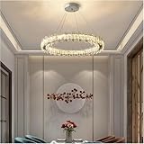 Crystal Chandeliers LED Living Room Lamp Hanging Light Chandelier Compatible with Kitchen Dining Room Bedroom Lustre Pendente,Modern Design