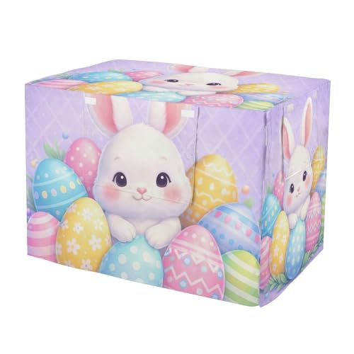 Housse de cage pour chien violette lapin de Pâques XL lavable - 2
