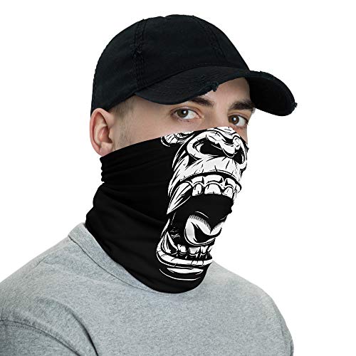 Screaming Gorilla Face Shield, Face Mask, Headband, Bandana, Wristband, and Neck Warmer3