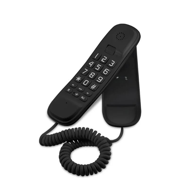 Téléphone mural compact avec fonctions de base VoltShine fixe noir