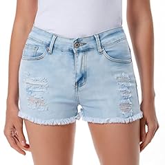 Frayed Raw Hem 58# - White Blue