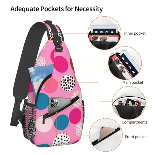 Mochila Sling Deportiva para Hombre con Diseño de Puntos miniatura 4