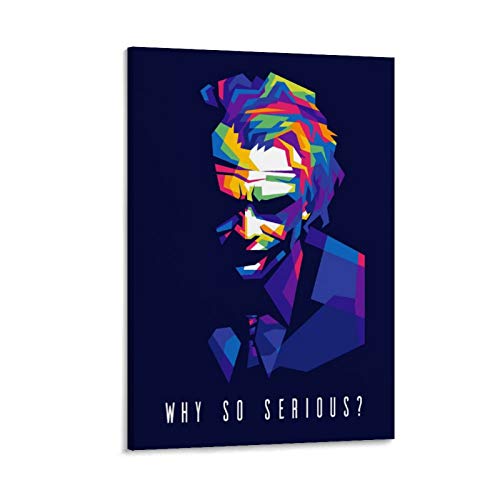 WHY SO SERIOUS Joker Character Color Art Poster Canvas Art Poster and Wall Art Picture Print Modern Family Bedroom Decor Posters 24x36inch(60x90cm)